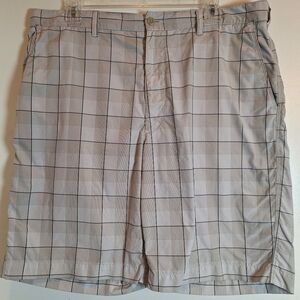 PGATour Mens Size‎ 36 Golf Shorts 10" Inseam Light Beige Plaid Lite Weight Short